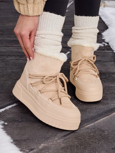 Royalfashion Damen Schnürschnee stiefel Moniuc