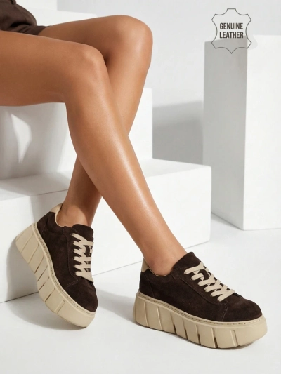 Sportliche Damen-Sneakers aus Naturleder Eller