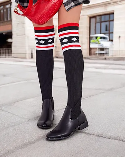 Royalfashion Damen-Slip-On-Stiefel Herio