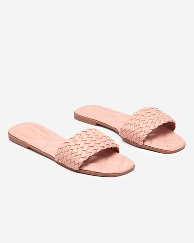 Жіночі рожеві тапочки з плетеною смужкою Cocota - Взуття