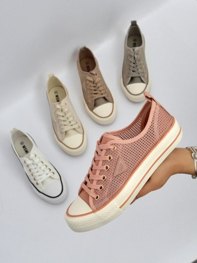 Royalfashion Damen perforierte Sneakers Rebbse