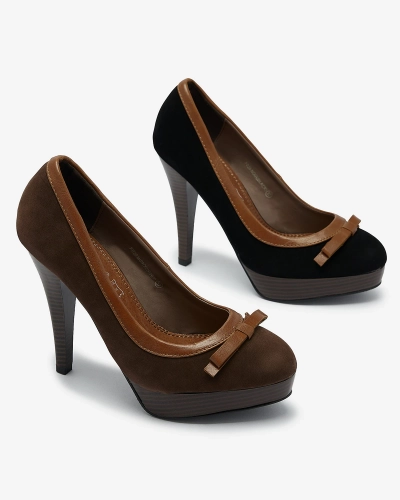 Schwarze Damenpumps mit hohem Stiletto Zistin- Footwear