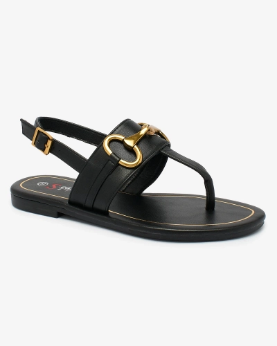 Royalfashion Damen Flip-Flop-Sandalen in schwarz Imonel
