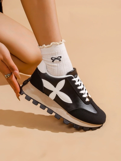 Royalfashion Damen Sportsneakers auf einer dickeren Sohle Aloqa