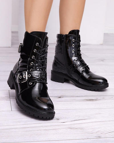 Schwarz lackierte Damenstiefel Macina - Footwear