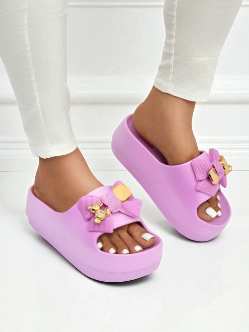 Royalfashion Жіночі гумові в'єтнамки з декоративним бантом Alday