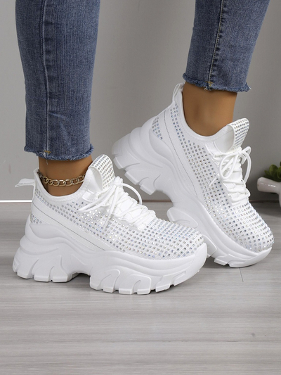 Royalfashion Damen Sportsneaker mit Strass Blysco