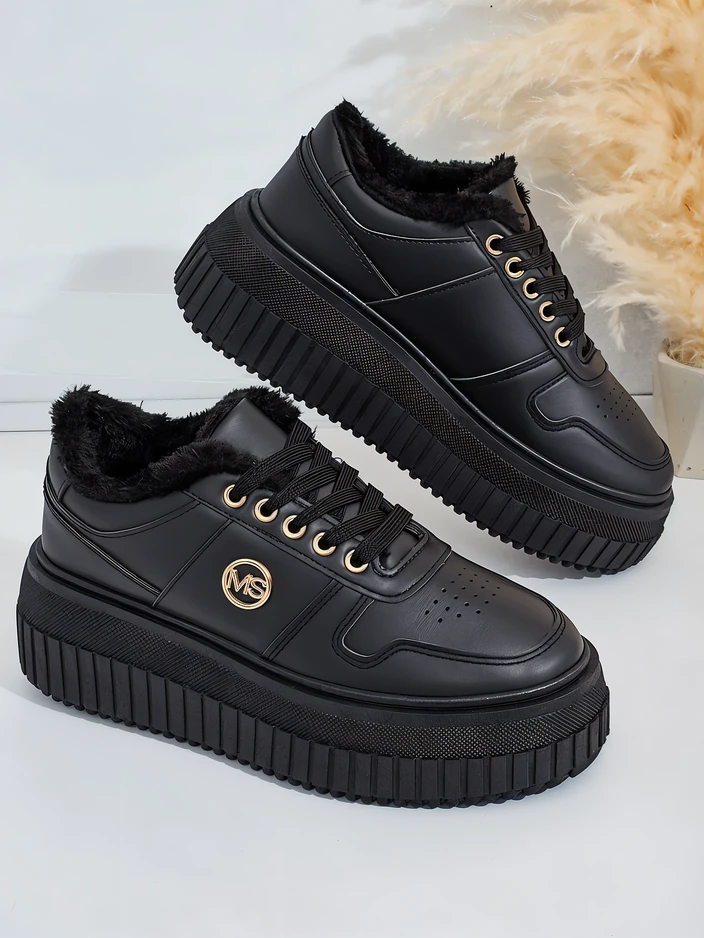 Royalfashion Warme Damen-Sneakers mit Fell Rozit