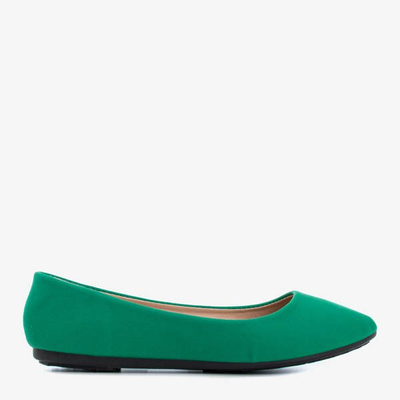 Grüne Ballerina aus mattem Öko-Leder Falo - Footwear 1