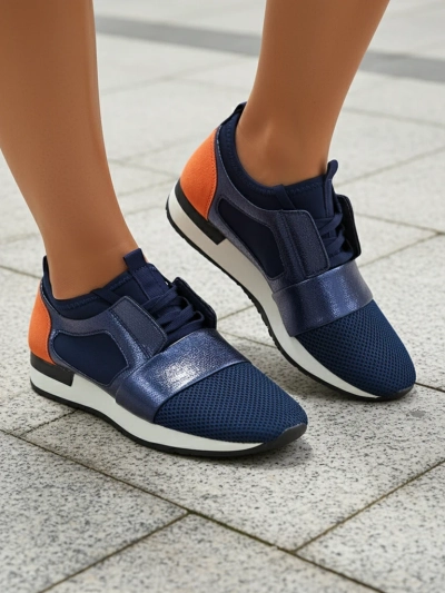 Vittoria Marineblaue Damen-Schuhe aus Öko-Leder
