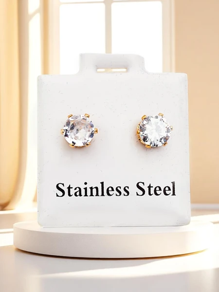 Royalfashion Damen-Creolen mit Zirkonia