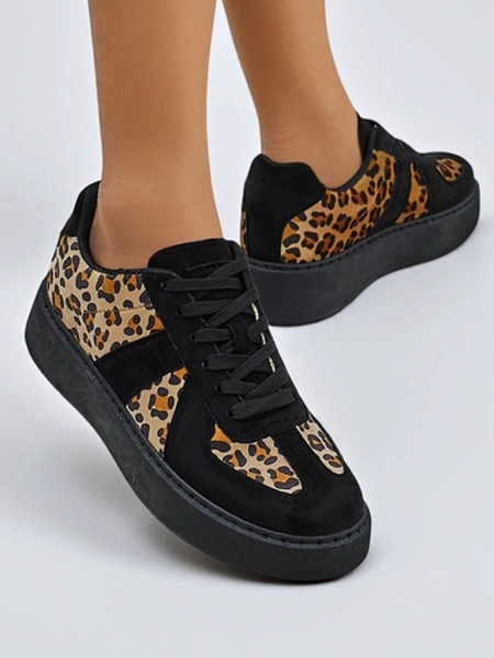 Royalfashion Damen Sport-Sneaker mit Leopardenmuster Big Cat
