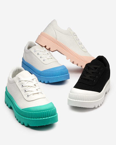 OUTLET Schwarze Damensneaker mit weißer Comp-Sohle - Schuhe