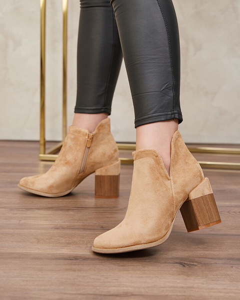 Royalfashion Hellbraune Damen Ricteas Stiletto-Stiefel