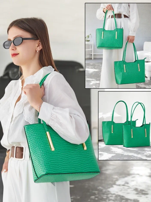 Royalfashion Подвійна жіноча сумка з патентної шкіри з тисненням