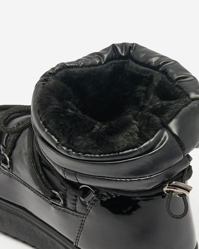 Royalfashion Schwarzer Damen-Schlupfstiefel Galebda