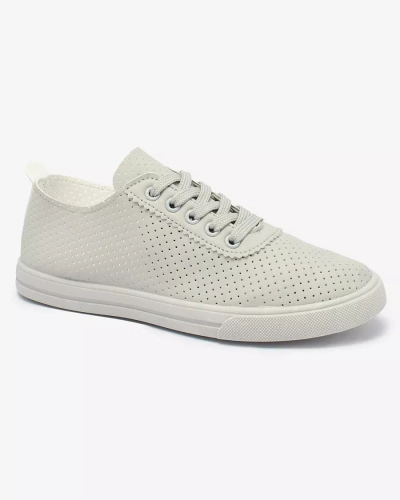 Royalfashion Grau Damen durchbrochene Tennisschuhe Salomp