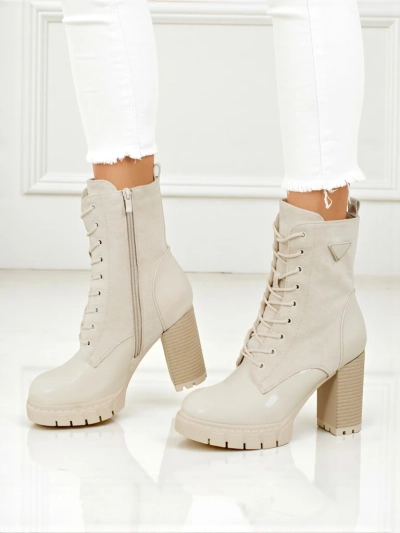 Damen Stiefeletten Öko-Wildleder mit Blockabsatz Event Bramble