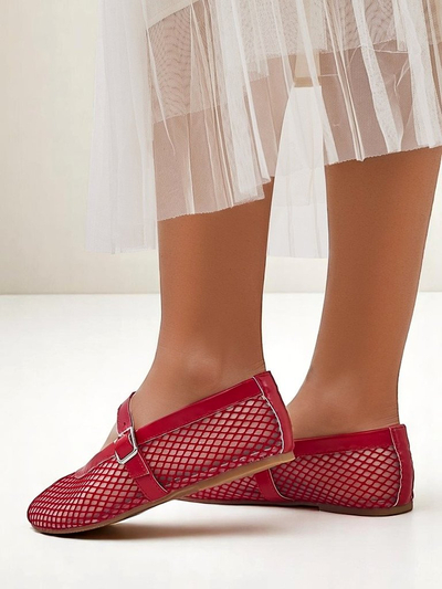 Royalfashion Damen-Ballerinas mit Cut-out und Riemchen Naommi