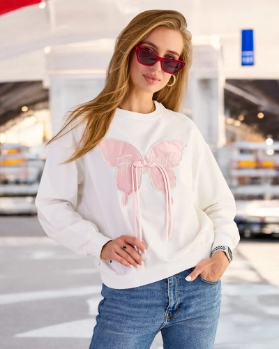 Royalfashion Damen Baumwoll-Sweatshirt mit dünnem Druck