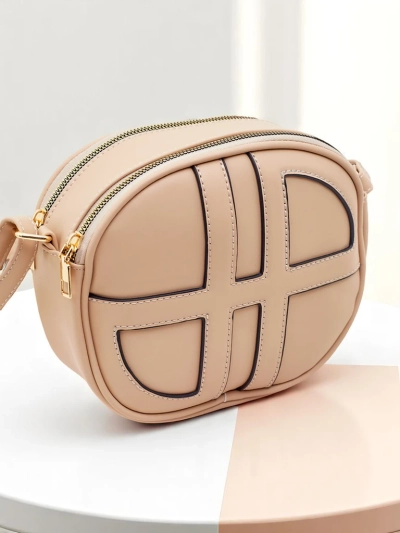 Royalfashion Kleine runde Damenhandtasche aus Ökoleder Riva Circle