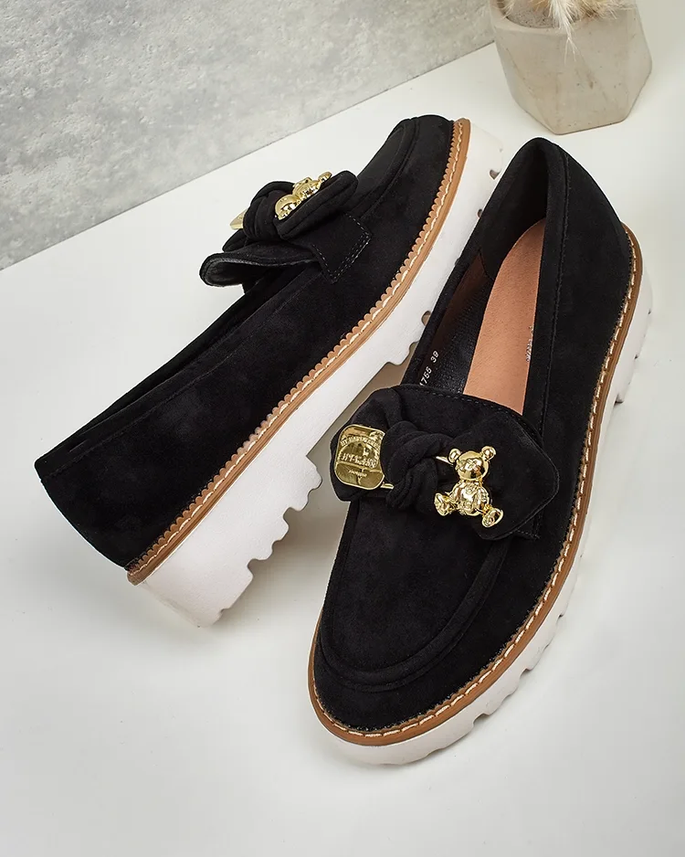 Nero Elegante Mokassins aus Ökologischem Leder