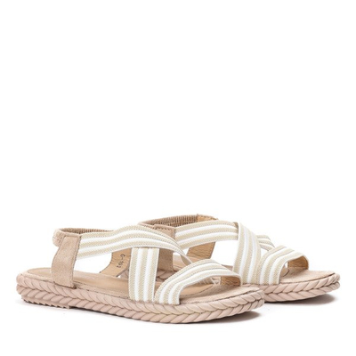 Eliamia beige Damensandalen - Schuhe