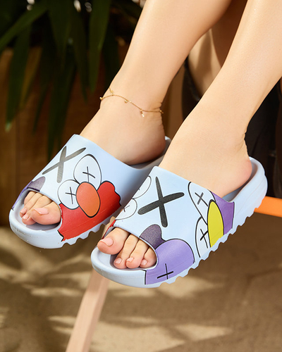 OUTLET Blaue Damen-Flip-Flops Elmino - Schuhe