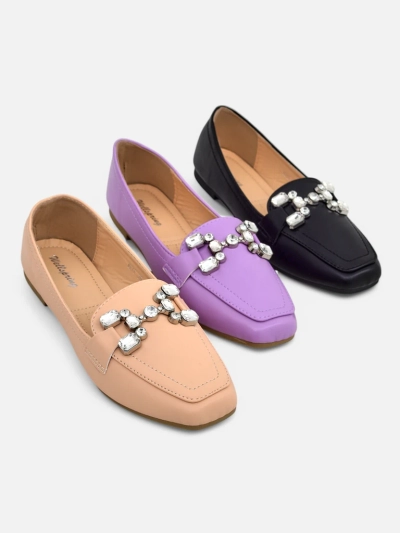 Royalfashion Damen Slipper mit Strass Lecilla