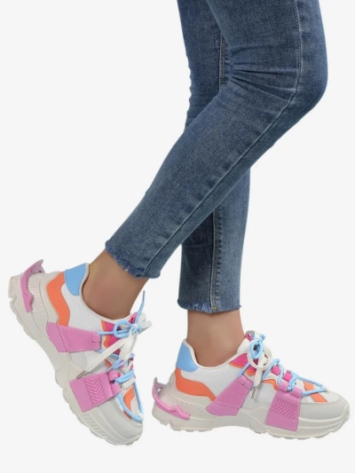 Royalfashion Damen Sportsneaker mit Gummieinsätzen Bubble