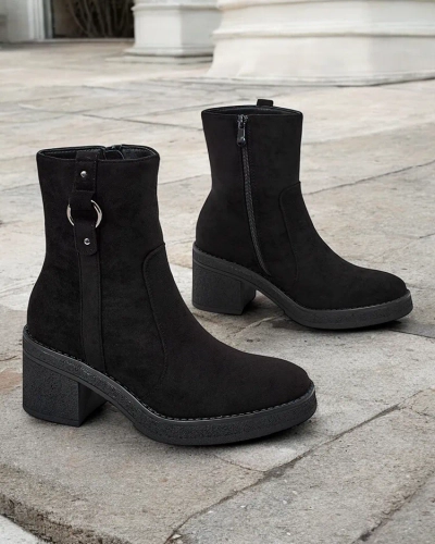 Royalfashion Damen Stiefeletten auf einem Pfosten Boron
