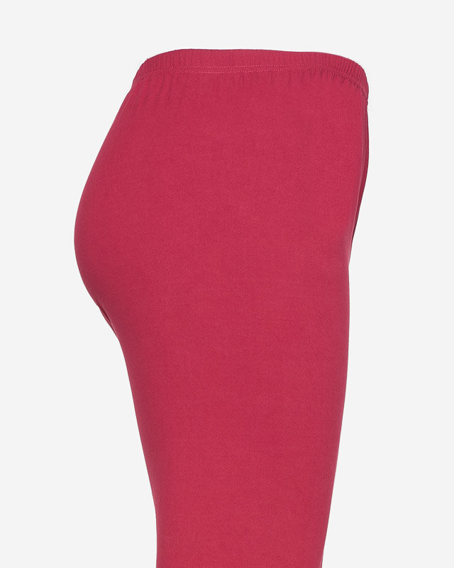Burgunderfarbene 3/4-Leggings in Übergröße für Damen - Kleidung