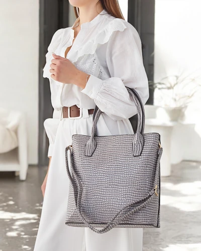 Royalfashion lackierte Handtasche für Damen mit Prägung