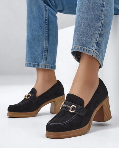 Royalfashion Damen-Loafer mit Blockabsatz Apareus