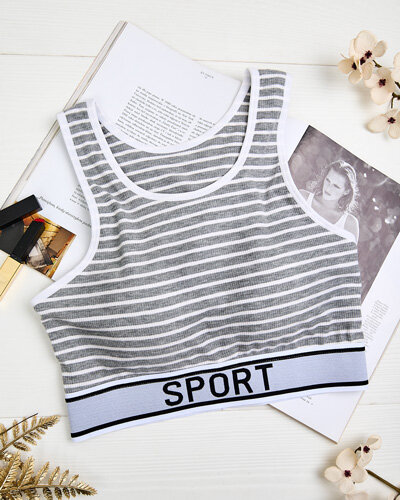 Royalfashion Gestreifter Damen-Sport-BH