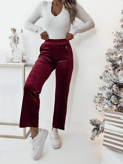 Royalfashion Dunkelbraune Cordstoffhose für Damen