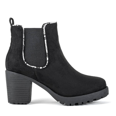 Schwarze Stiefel auf einem höheren Pfosten Travolte - Footwear