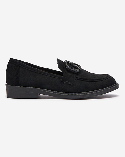 Schwarze Damen Mokassins mit Ornament Fogras- Footwear