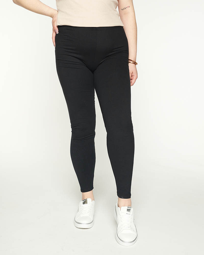 Klassische schwarze Damen-Leggings PLUS SIZE - Kleidung