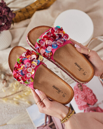 Royalfashion Damen Loassa Strass-Flip-Flops