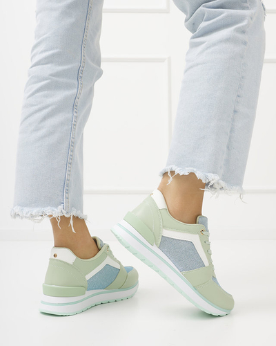 Grüne Damen-Sportsneaker mit Glitzer Berilan - Footwear