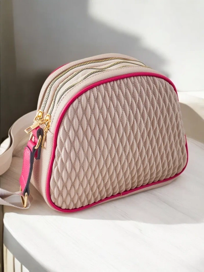 Royalfashion Kleine Handtasche für Frauen aus hochwertigem Kunstleder mit Prägung