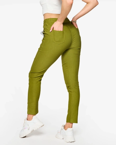 Gerade Damen Stoffhose in grün PLUS SIZE- Kleidung