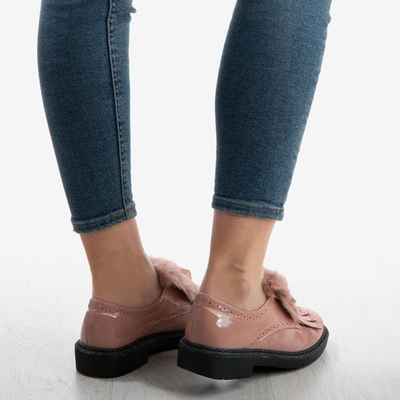 Rosa Damenschuhe mit Missuri-Fell - Schuhe