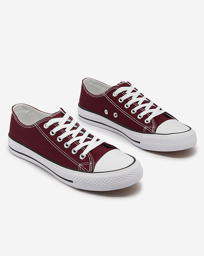 Kastanienbraune klassische Damen-Schnürsneakers Ogisa - Schuhe