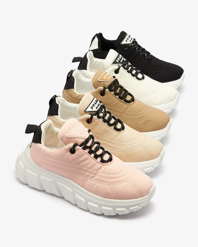 Hellrosa Damen-Sportschuhe aus Stoff Riotay- Footwear