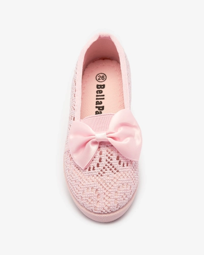 Rosa Slipper für Mädchen mit Schleife Sweet Time - Footwear