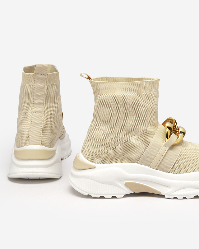 High Deveris Beige Sneaker für Damen - Schuhe