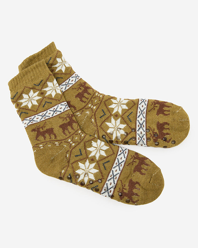 Royalfashion Christmas green men's insulated socks