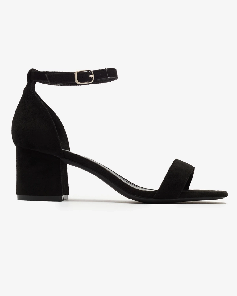 Royalfashion Schwarze Damen-Sandalen auf einem Pfosten Xeteri